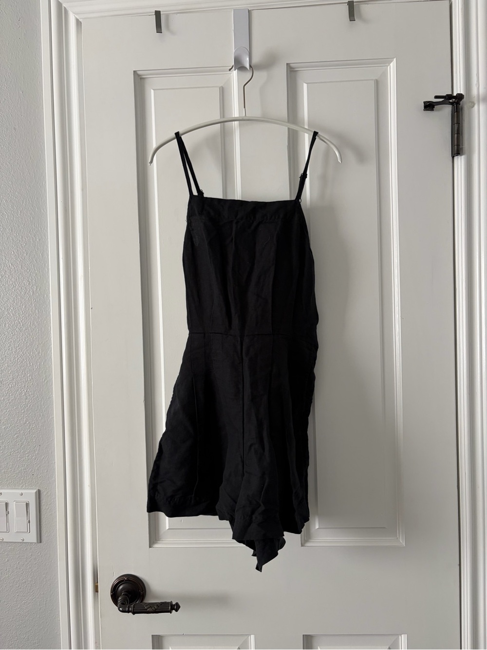 Madewell Black Spaghetti-Strap Romper